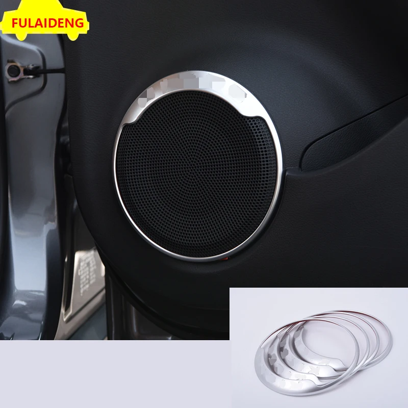 4pcs For Nissan Kicks 2017-2018 ABS Silver Interior Door Speaker Decoration cover Trim Car Styling Accessories | Автомобили и