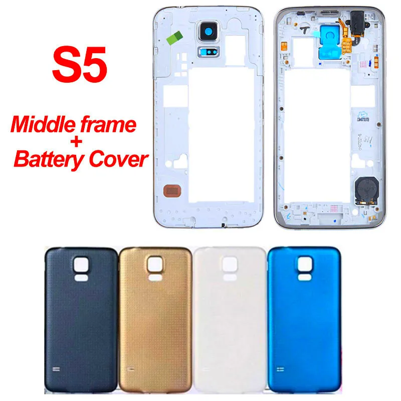 

For Samsung Galaxy S5 Back Cover Case Battery Rear Door i9600 G900 Replacement S5 Battery Cover Back Housing