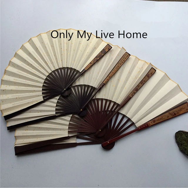 Red Carved Rice Paper Hand Fan Decoration White Chinese Bamboo Red Carved Rice Paper Hand Fan Decoration White Chinese Bamboo Folding Diy Personalised Wedding