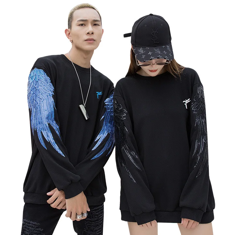 

PEILING DRAGON Good quality Women and Men's Sweatshirt Long sleeved Wing Sweatshirt for unisex w0115