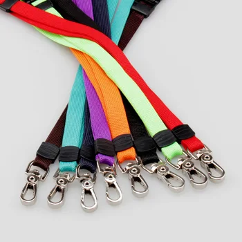 

5pcs/lot ID Badge Accessories Polyester Lanyard 1cm width Credit Card Holders/ ID Badge Holder Lanyard 6 colors office supplies
