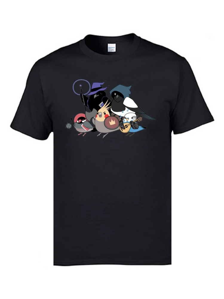 

D&D&D Birds A Different Dimension Game Tshirts Pure Cotton Short Sleeve Casual Tee Shirts O Neck Dark Contract T Shirts Men