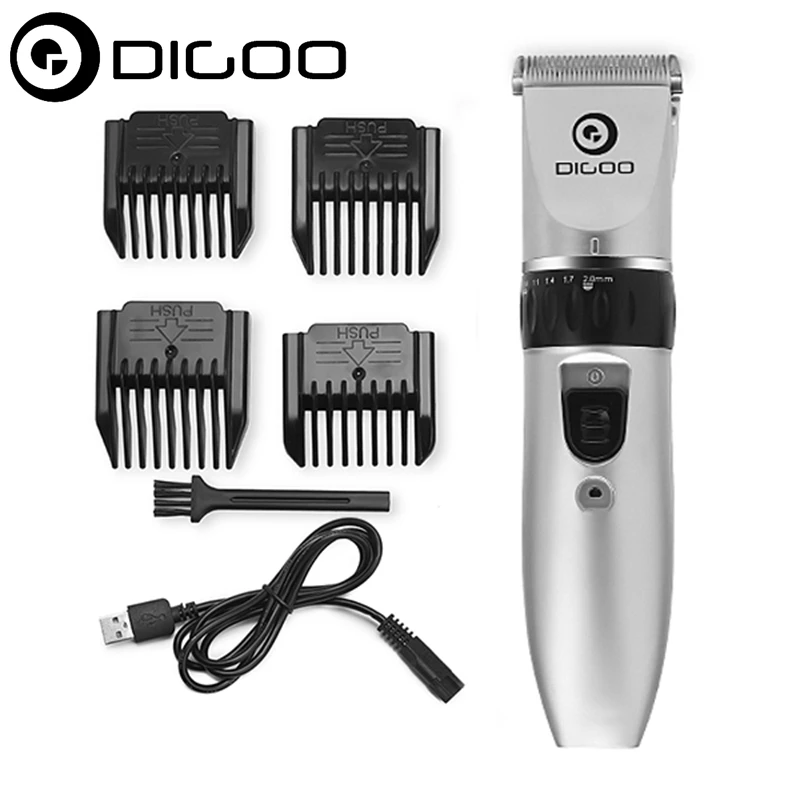 

Digoo BB-T1 USB Ceramic X-Blade Hair Trimmer Rechargeable Hair Clipper 4X Extra Limiting Comb Hair Safe for Smart Home