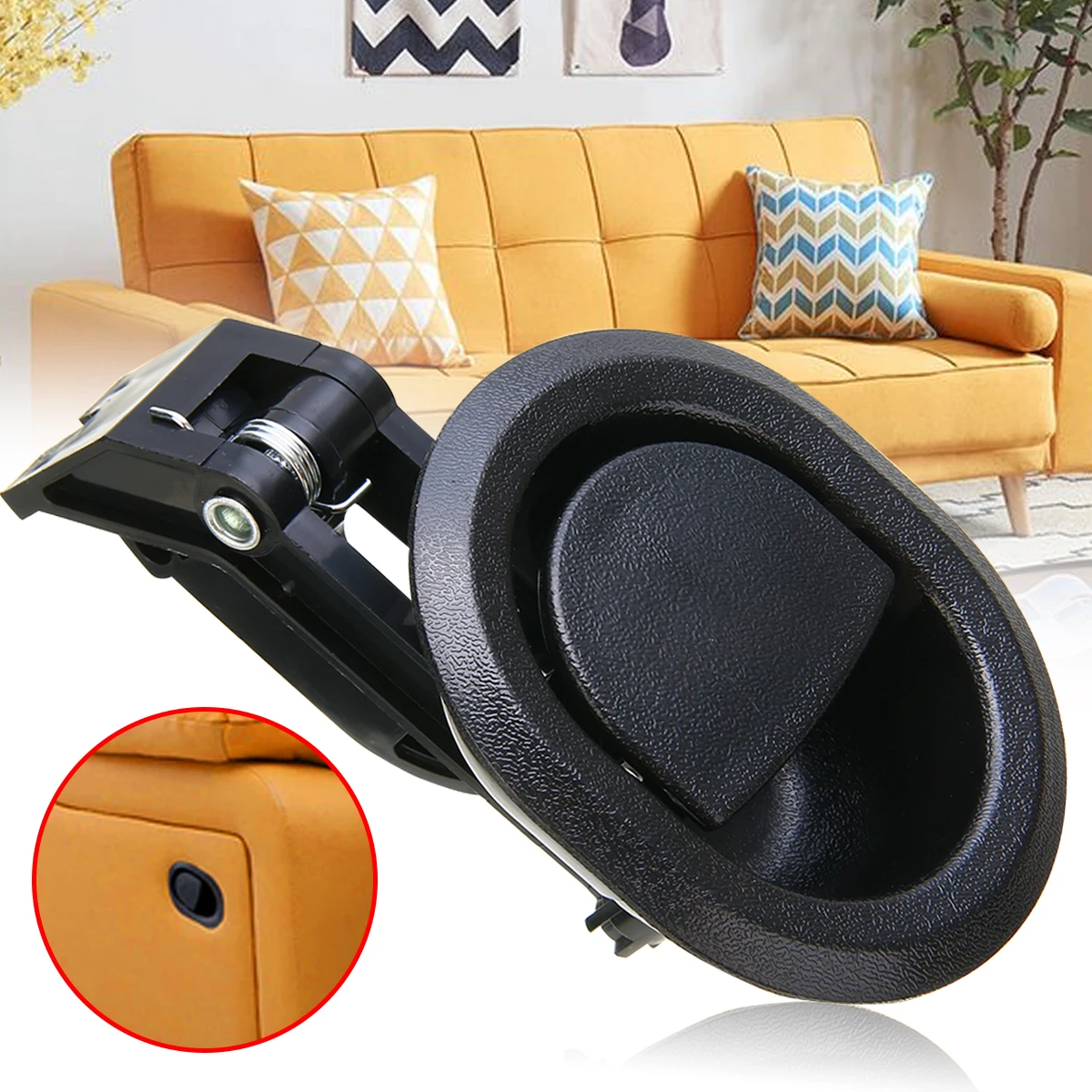 Black Release Lever Handle Recliner Sofa Chair Release Lever Handle For Cabinet Hardware Replacement Part