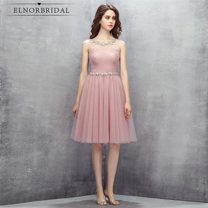 Picture Color Пыльное розовое платье для выпускного из органди короткое vestido de festa Curto коктейльные платья для особых случаев для женщин вечерние платья - Цвет: Picture Color