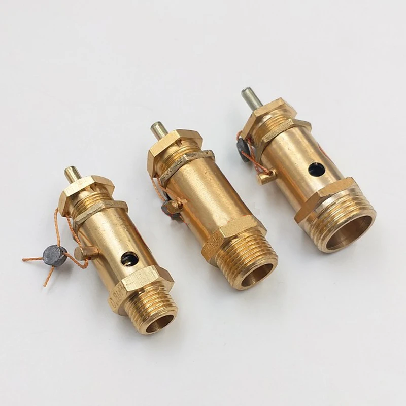 

1/4" 3/8" 1/2" Male Thread Relief Valve DN8 DN15 Pull Ring type Safety Release Valve for Air Compressor Screw Machine boiler