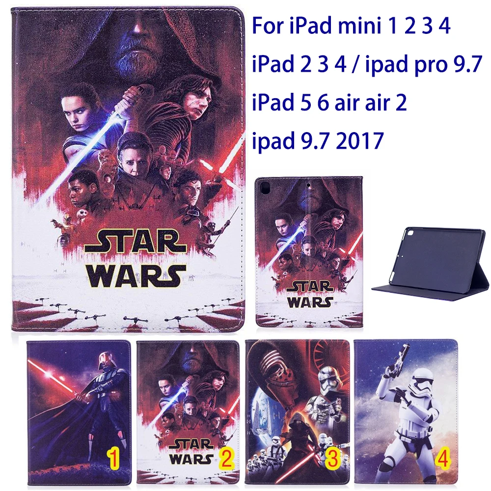 Планшет чехол для Apple ipad 2 3 4 5 6 Air 9 7 2017 2018 mini 1 фильма Звездные войны печати Обложка