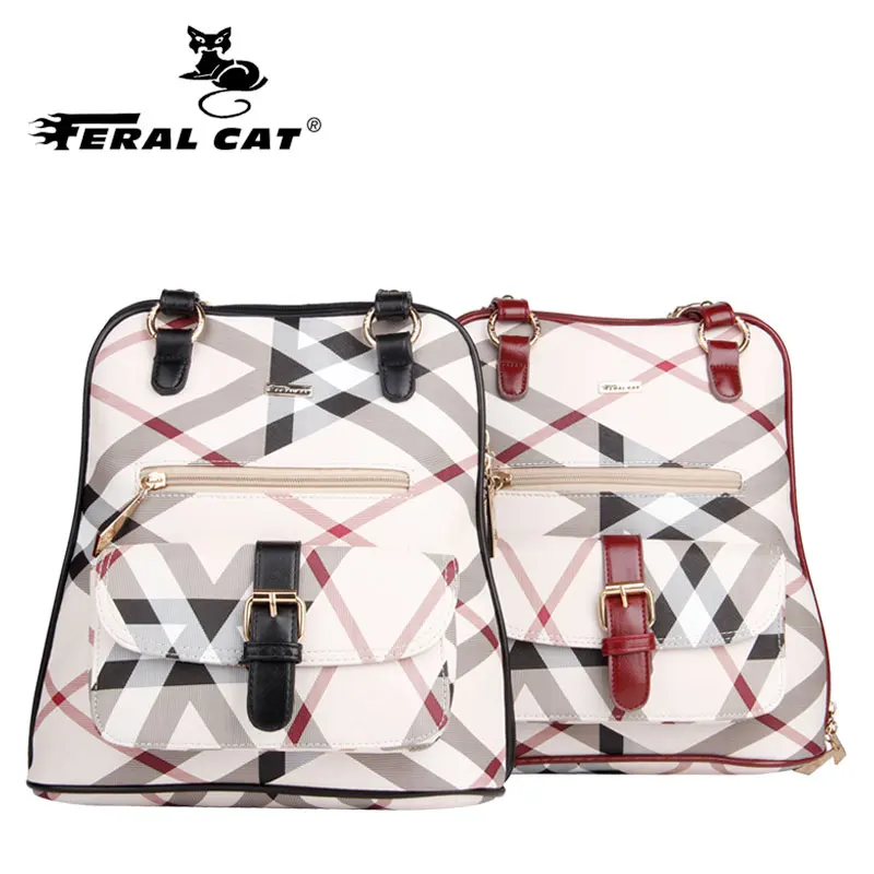 

FERAL CAT Women Leather Backpacks High Quality Ladies Bagpack Luxury Designer Large Capacity Casual Daypack morrales para mujer