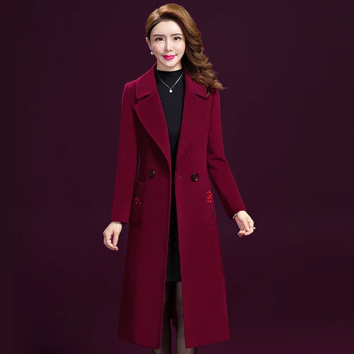 

Autumn Korean Version Women Wool Coat New Style Winter Double-breasted And Xxxxxl Big Code Designs Female Fashion Clothes