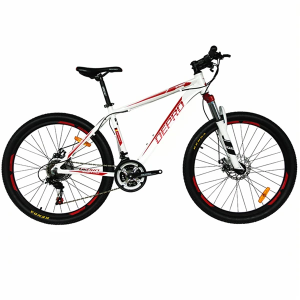 Горный велосипед, алюминиевый сплав, 21 скорость, двойные дисковые тормоза, 26 дюймов, с переменной скоростью, для езды на велосипеде, для мужчин и женщин, для студентов, для велоспорта - Цвет: White Red
