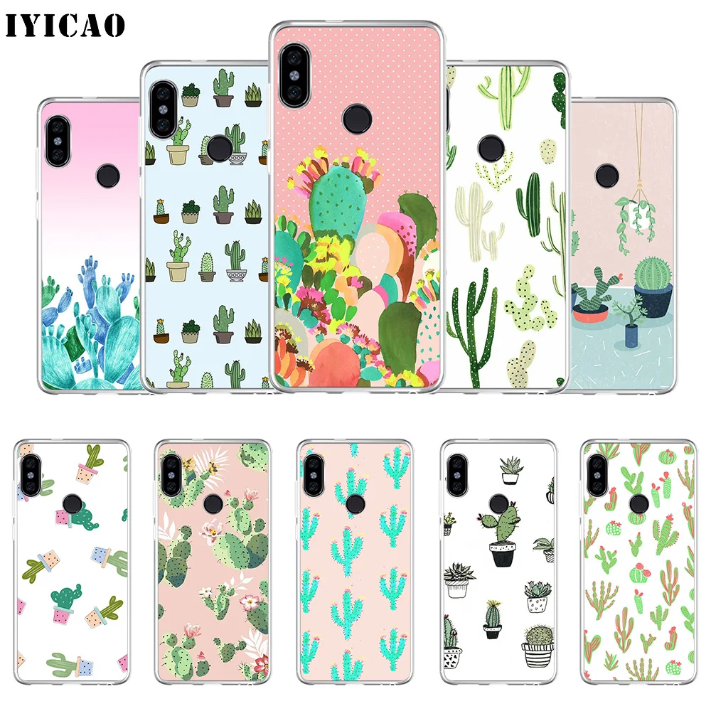 IYICAO милый мягкий силиконовый чехол для телефона С КАКТУСОМ Xiaomi Mi 9 8 SE 6 A1 A2 Lite F1 MIX2S