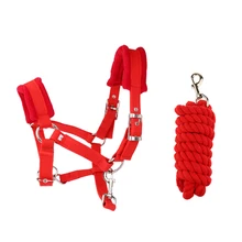 MagiDeal мягкий Регулируемый головной убор лошади(большой)+ 2,5 метров свинцовый Канат