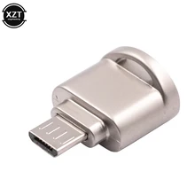 Мини Micro USB кард-ридер для Android телефона USB 2,0 OTG Micro SD/TF кард-ридер адаптер алюминиевый кардридер для Xiaomi