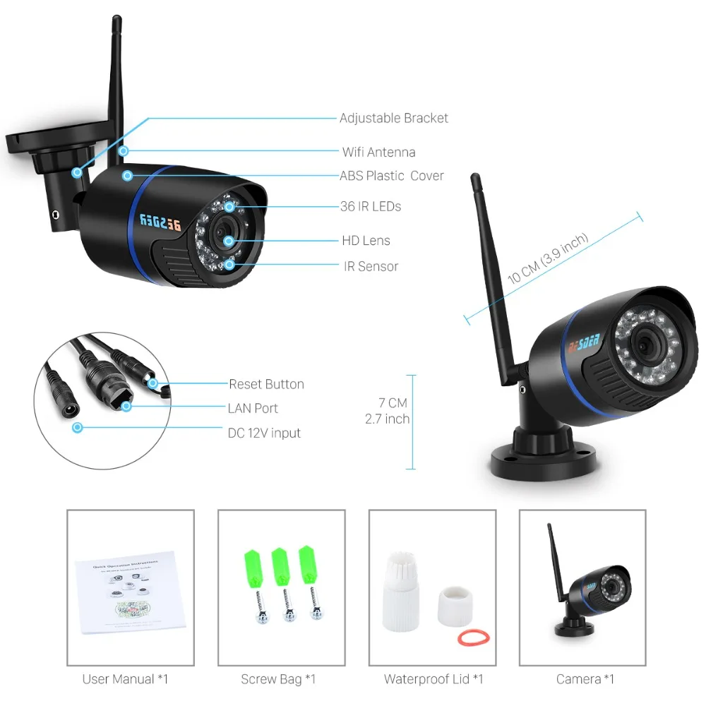 IP камера BESDER уличная водонепроницаемая 1080/960/720P слот для TF карты|security ip|waterproof