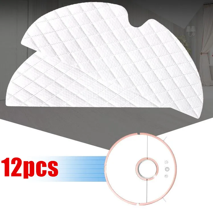 12pcs/lot Disposable Roborock S50 S51 Parts Mop Cloths for Xiaomi Vacuum Cleaner Generation 2 Dry Wet Mopping Cleaning 12pcs/lot Disposable Roborock S50 S51 Parts Mop Cloths for Xiaomi Vacuum Cleaner Generation 2 Dry Wet Mopping Cleaning