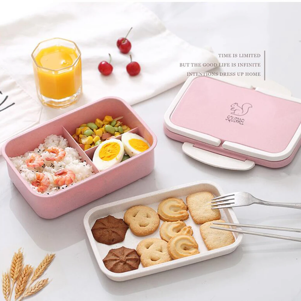 

1000ML Portable Lunch Box Thermal Food Container Double Layer Rectangular Food Box Food Storage For School Office Outdoors