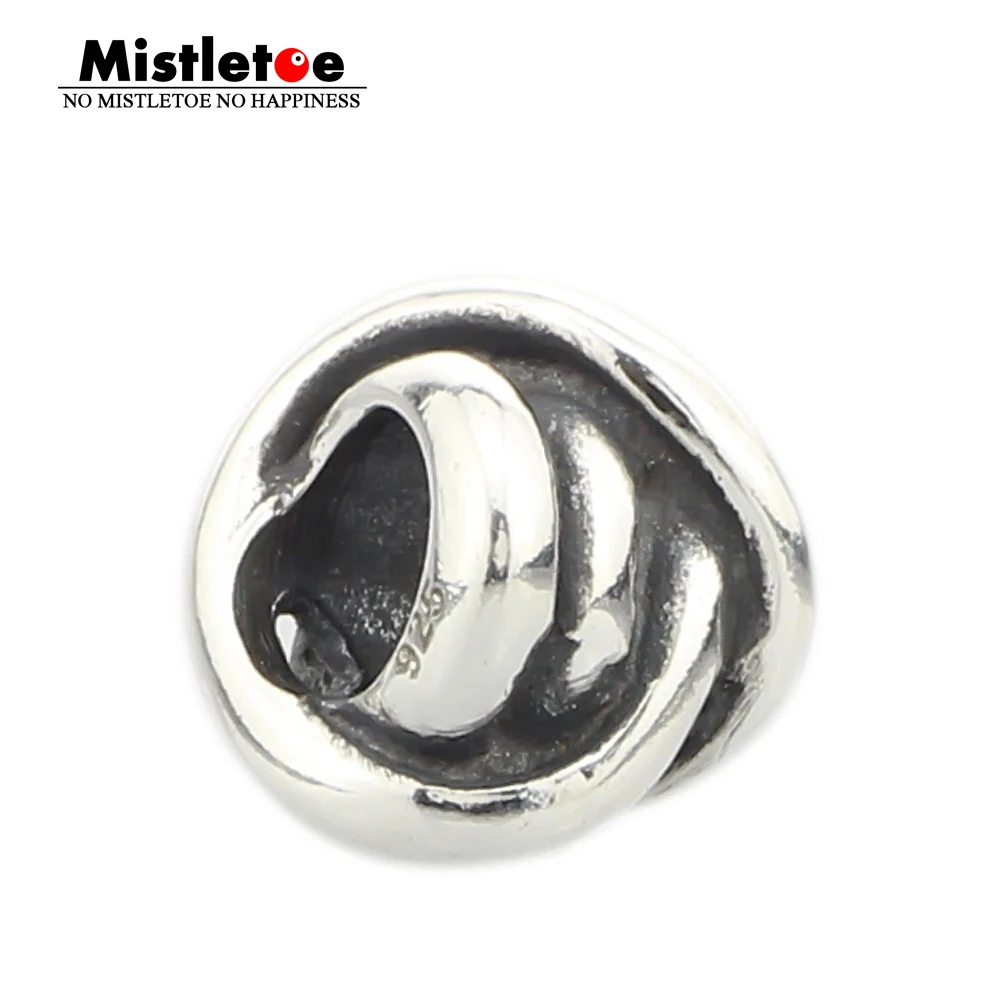 

Mistletoe Jewelry Genuine 925 Sterling Silver Lucky Knot Charms Beads Fit European Troll 3.0mm Bracelet Not Original
