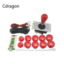 Комплект Аркады своими руками с нулевой задержкой USB энкодер для ПК аркадные игры 8 способ Battop джойстик+ 5 В аркада со светодиодной подсветкой кнопки