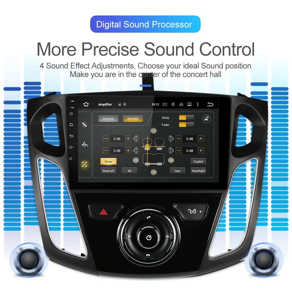 Sale Isudar RAM 64GB Android 9 Auto Radio 1 Din For Ford/Focus 3 Car Multimedia Stereo Player GPS Octa Core RAM 4G DSP USB DVR Camera 3