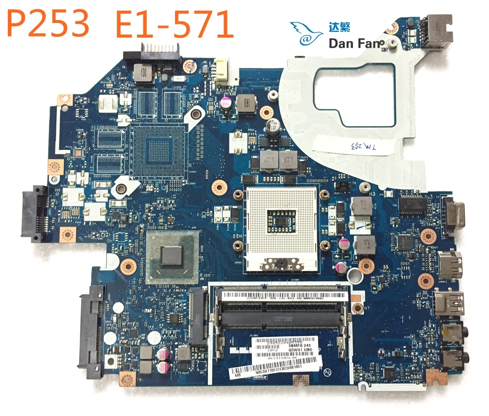 NBC0A11001 для ACER P253 флэптопа материнская плата Q5WVH E HM70 100% протестирована полностью