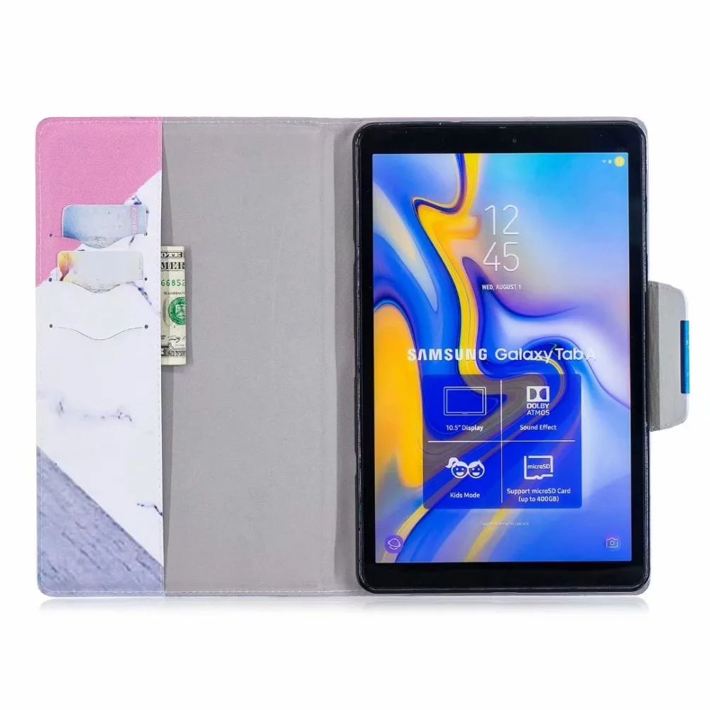 Милый чехол из искусственной кожи чехол для Samsung Galaxy Tab A A2 2018 10,5 дюйма T590 T595 T597 SM-T590 чехол принципиально Tablet PC Стенд Shell