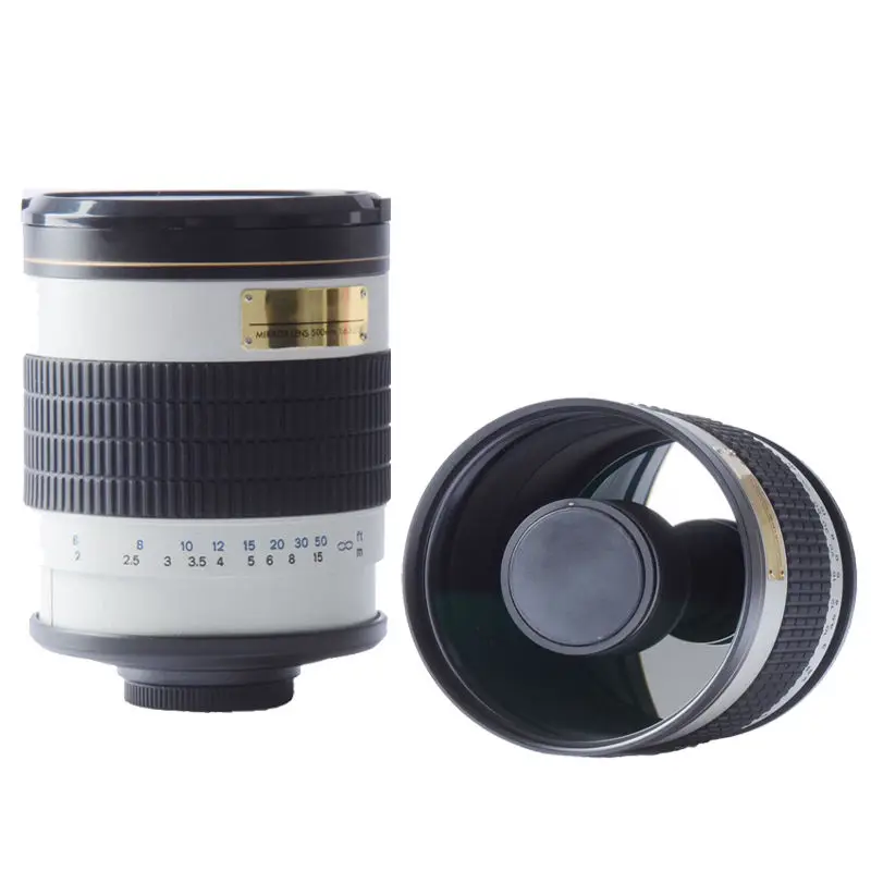 500mm F/6.3 Telephoto Mirror Lens + T2 Mount Adapter Ring for Canon Nikon Pentax Sony Olympus DSLR