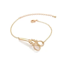 Oly2u, Новая мода крупная Золотая Размеры ножницы фигурные Браслеты для Для женщин простой браслет с ножницами, ювелирное изделие для девочек подарок для новорожденных малышей B029