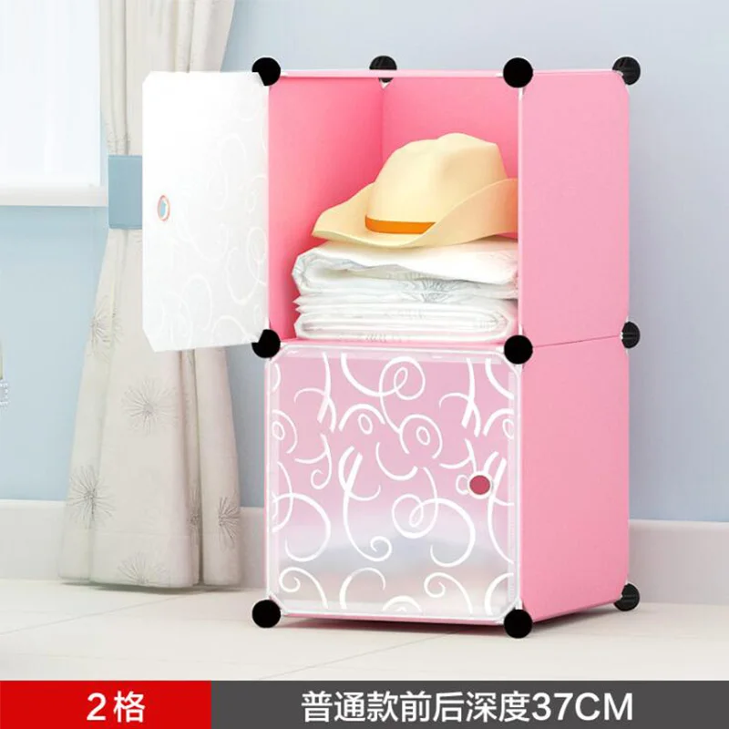 Многоцветный экономичный простой шкаф DIY для одного человека пластиковый комбинированный портативный шкафчик комбинированный шкафчик - Цвет: 1