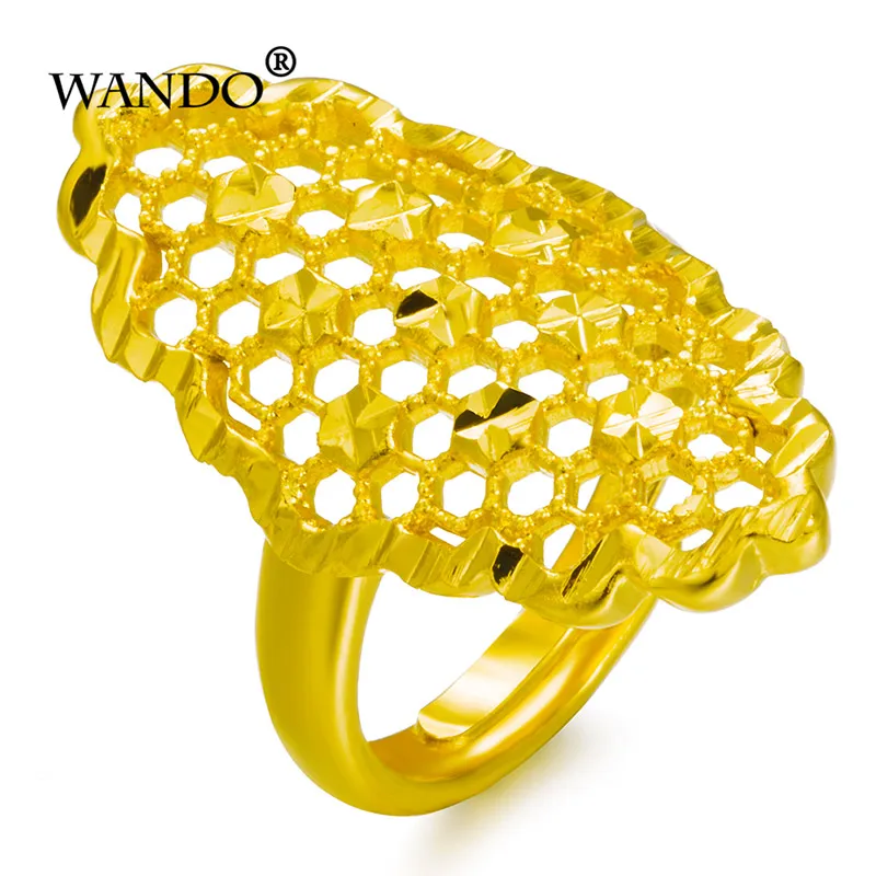 Wando ювелирных изделий может открыть золотого цвета модное кольцо для женщин/дам в арабском, эфиопском стиле ювелирные изделия День рождения подарки wr38-4 - Цвет основного камня: Зеленый