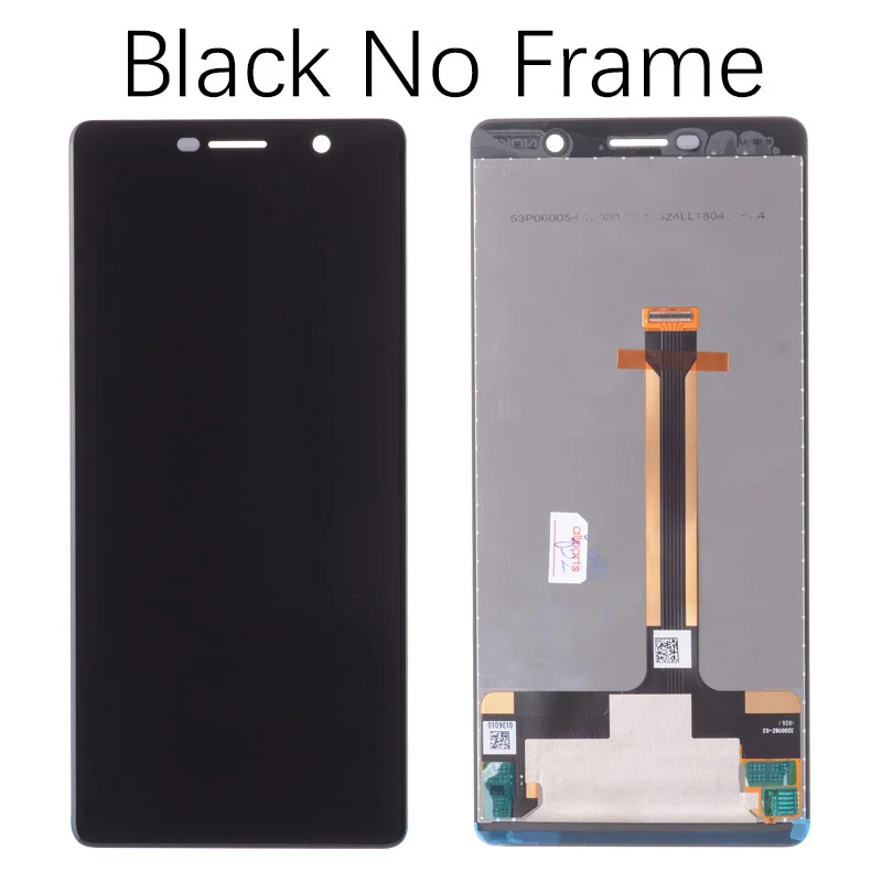 Дисплей для Nokia 7 Plus E9 Plus LCD в сборе с тачскрином 6.0" черный - Color: No Frame Black