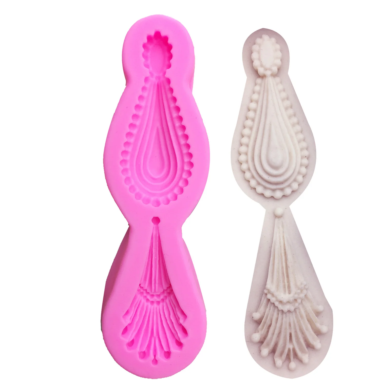 

M0895 Drop of water Lace pattern Cake Silicone Mold Peacock Feather Decorating Tools cooking Baking molds