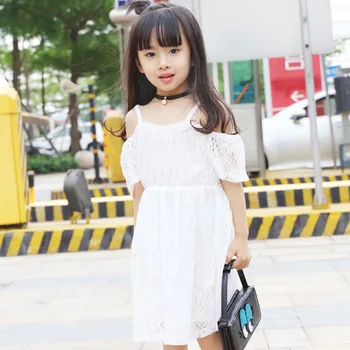

Girls Lace Princess Dress Children Shoulderless Strap Dresses Clothing Kids Lovely Clothing for Party and Wedding Vestido Outfit
