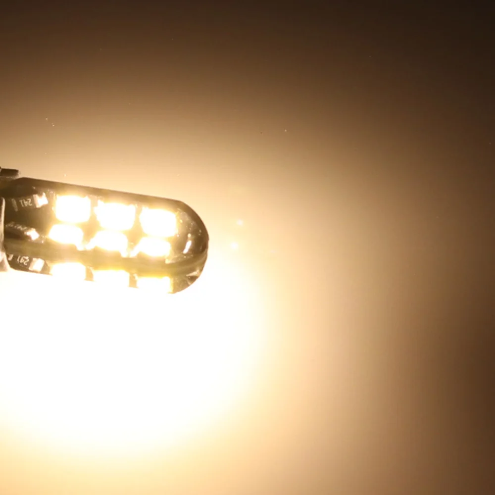 10 шт./лот T10 194 168 2835 24SMD с CAN BUS работающего на постоянном токе 12 В 24 Led теплый белый