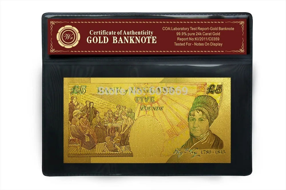 United Kingdom Pound Colorful Gold Foil Plated Double Design Uk United Kingdom Pound Colorful Gold Foil Plated Double Design Uk Banknote For Collection Paper Money In Banknotes From Home Garden On