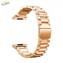 4 Colors Luxury Stainless Steel Watchbands For Fitbit Ionic Smart Watch Band Replacement Metal Links Wristwatch Bracelet Strap