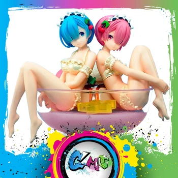 

CMT In Stock Origianl Banpresto Re Zero Starting Life In Another World Rem And Ram Figure Pudding Anime Toys Figure