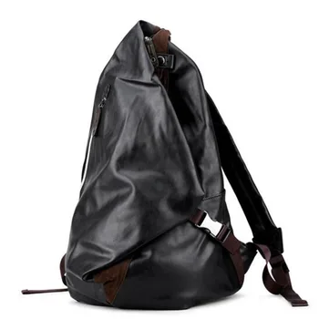 

Backpack Male College Style School Backpacks Casual Men's Backpack Travel Bag PU Leather Backpack Mochila