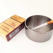 Titaniumtitanium TC4 пепельница/табак поднос круглый Форма полированной поверхности easyclean высокое качество и свет Вес 136 г/шт