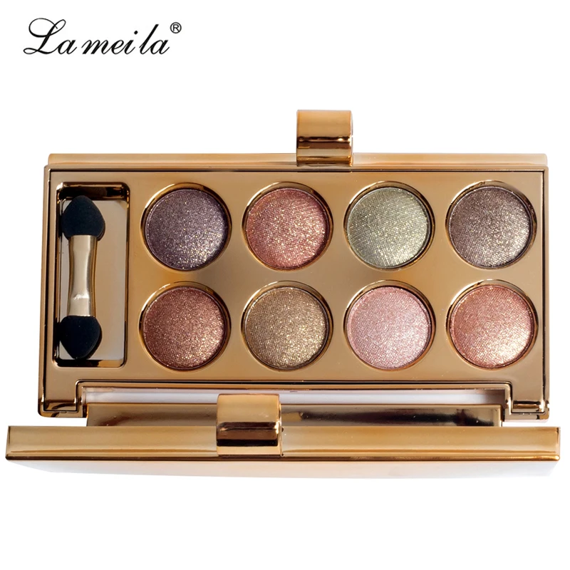 

New 8 Colors Waterproof Metallic Glitter Eye Shadow Makeup Pigments Minerals Powder Diamond Shimmer Eyeshadow Palette Cosmetics