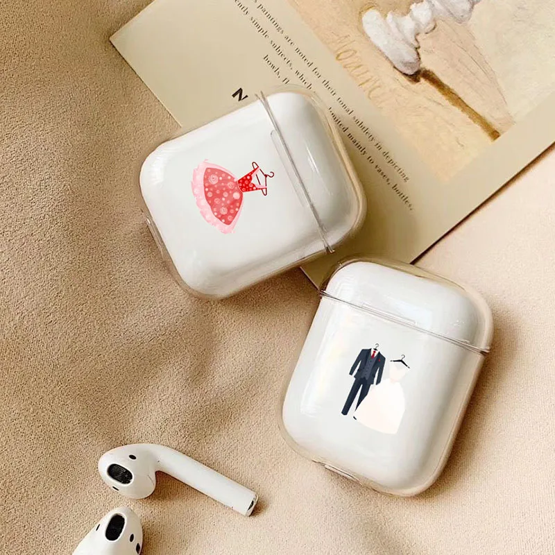 

Case For Apple airpods case Stylish Wedding Dress Wireless Bluetooth Earphone Case For Airpods Headphone Hard Protective Case