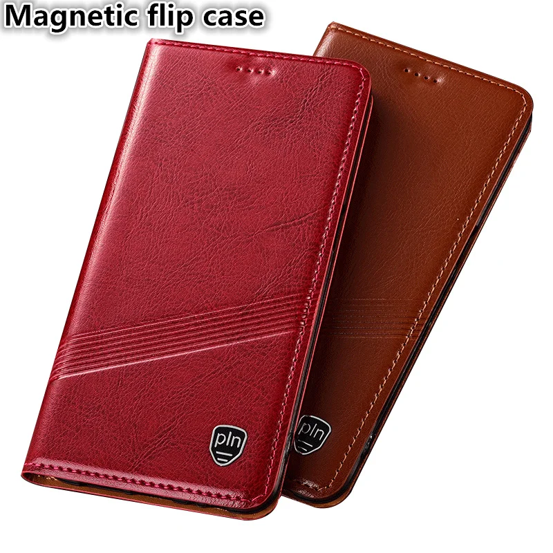 TZ01 Genuine leather magnetic flip case with card slot for font b OnePlus b font font