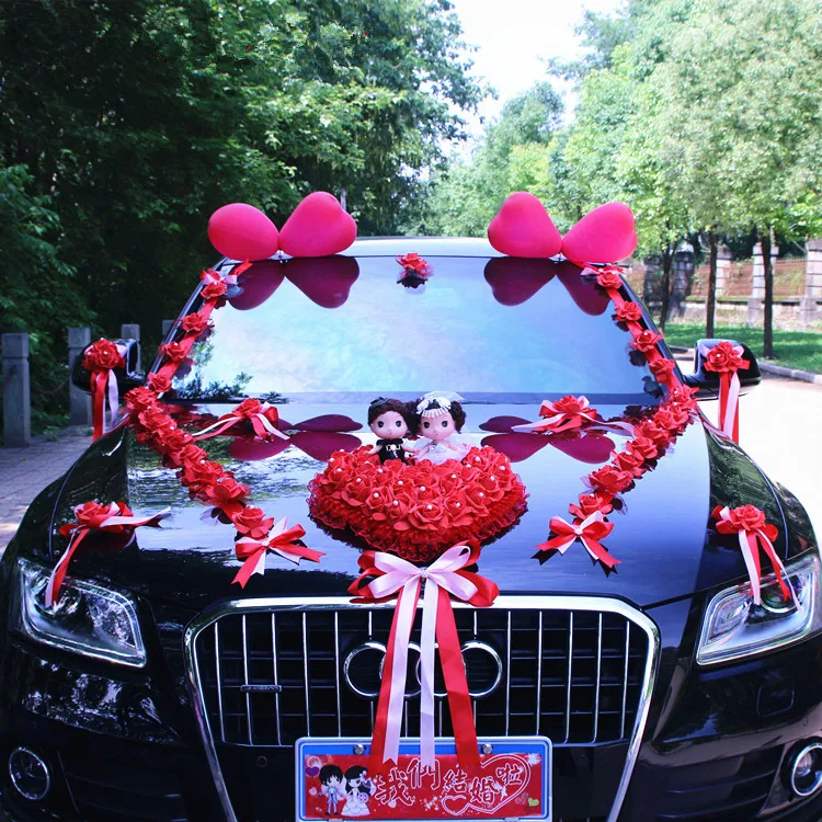 Style1-5 Новое поступление! Свадебные автомобили, цветы, автомобили, свадебный декор, кортеж, имитация цветов, набор с медведем, свадебный цветок - Цвет: Style1-5