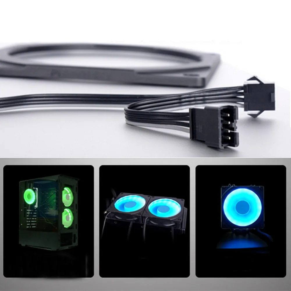 ПК кулер корпус компьютера вентилятор шасси 18 LED RGB кольцо Halo Круг для 120 см