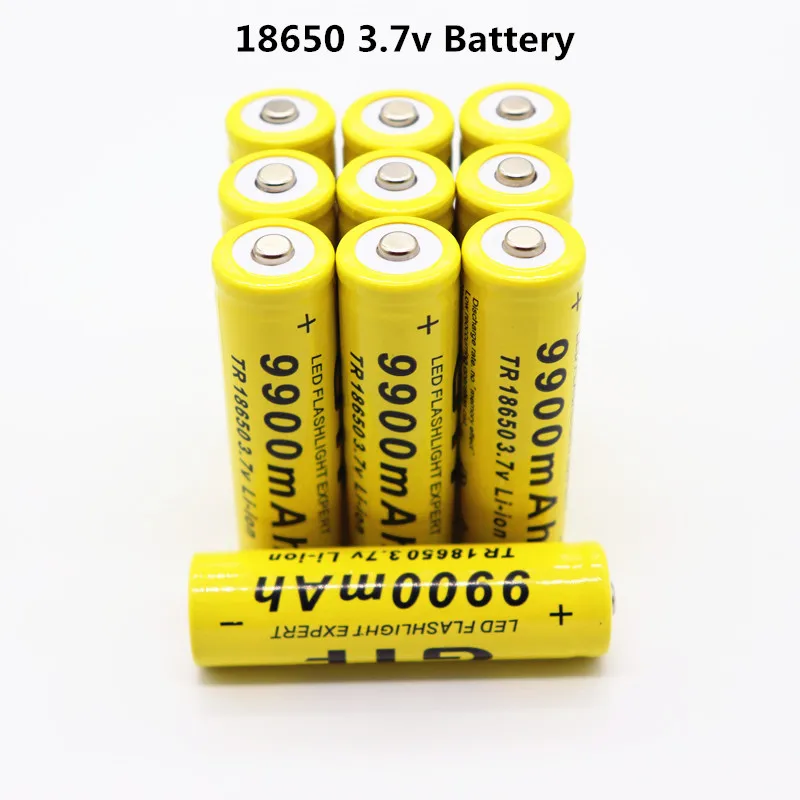 

4-20pcs/Lot 18650 battery 3.7V 9900mAh rechargeable liion battery for Led flashlight Torch batery litio battery+ Free Shipping