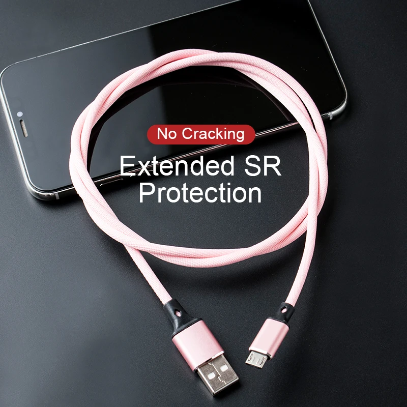 Ersuki المصغّر usb كابل 3.0A سريع كابل شحن مزامنة بيانات الهاتف المحمول الكابلات ل سامسونج هواوي Xiaomi LG Andriod سلك Microusb