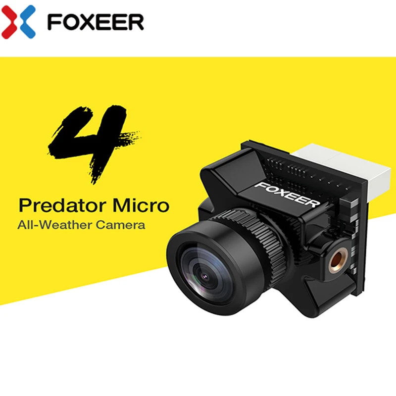 

Foxeer Predator Micro V4 FPV Camera 16:9/4:3 PAL/NTSC Switchable Super WDR OSD 4ms Latency Remote control For Racing Drone