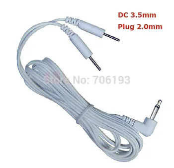 

50pcs/lot DC 3.5MM 2 in 1 Head electrode wires /cable for digital device and TENS EMSmachine free shipping