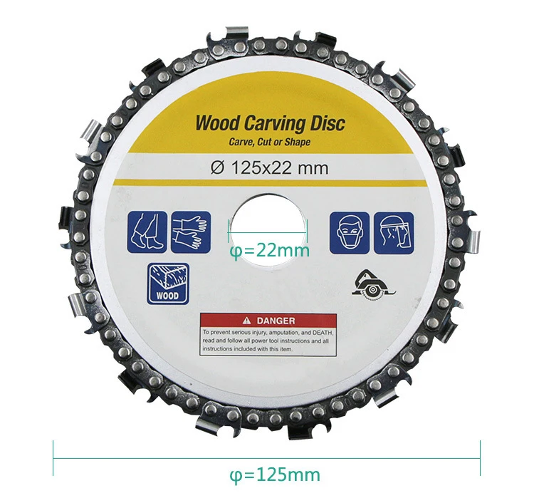 5 inch angle grinder chain plate Wood slotted saw blade Woodworking