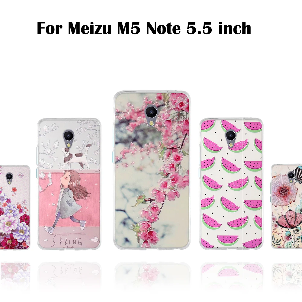 Чехол с принтом для Meizu M5 Note Blue Charm 5 Note5 &quot3D стерео рельефный узор мягкий