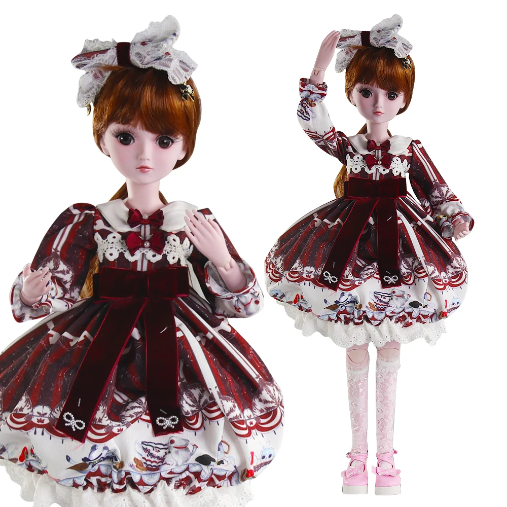 

UCanaan BJD Dolls with Clothes Outfit Shoes Wig Hair Makeup for Girls Gift and Dolls Collection 23.6'' 19 Joints